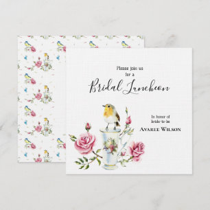 Rosas Rosadas En Una Invitación A La Ducha De Novi