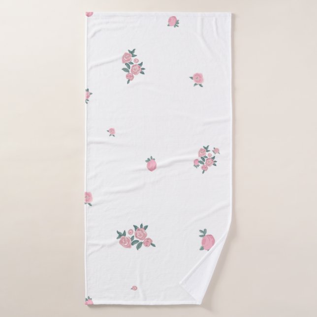 Rosas rosadas lindas (Toalla de baño)
