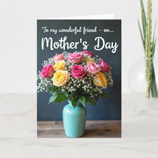 Rosas Rosadas para la Tarjeta de Mamá (Anverso)
