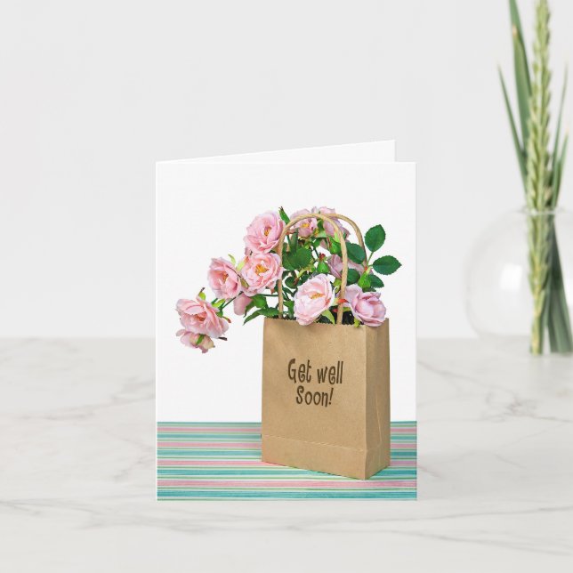 Rosas rosadas para tarjeta de tarjeta de Mejora Pr (Anverso)