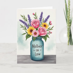 Rosas Rosadas Tarjeta para Suegra