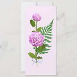 Rosas rosadas y un helecho