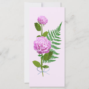Rosas rosadas y un helecho