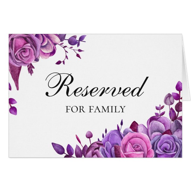 Rosas rosados y morados. Signo de reserva de boda  (Anverso (Horizontal))
