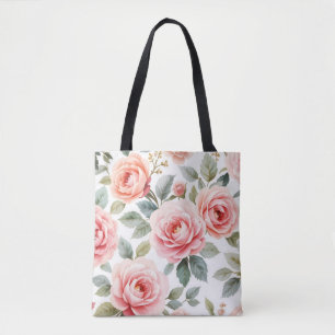 Rosas rosas rosas - Bolsa de toques de patrón flor