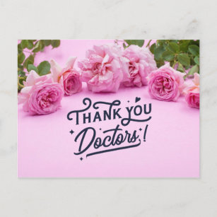 Rosas rosas rosas rosas Gracias tarjeta para Médic