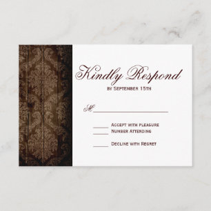 Rosas rústicos de campo prohíben tarjetas RSVP de