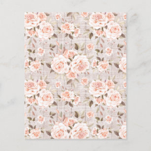 Rosas rústicos de madera y cosecha Shabby Papel de