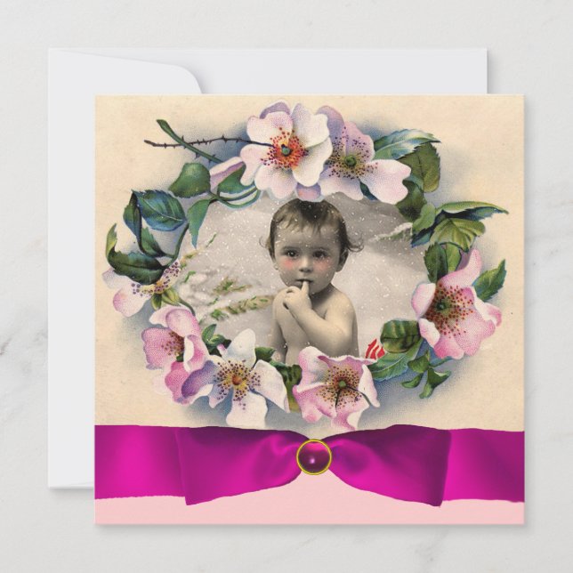 Rosas SALVAJES CON PLANTILLA DE FOTO DE RIBBON ROS (Anverso)