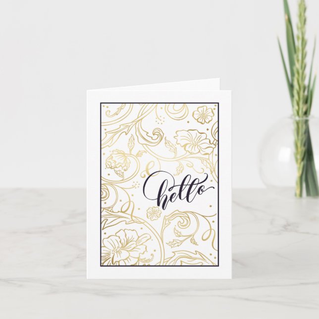 Rosas salvajes doblados tarjetas de felicitación (Anverso)