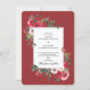 Rosas salvajes y la invitación a la boda roja de l