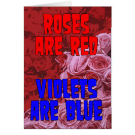 Rosas son Rojas, Violetas son Azules Tarjeta Adopt