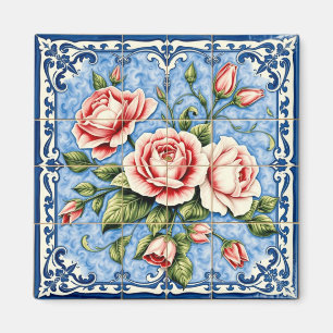 rosas sonrosadas de Lisboa imán