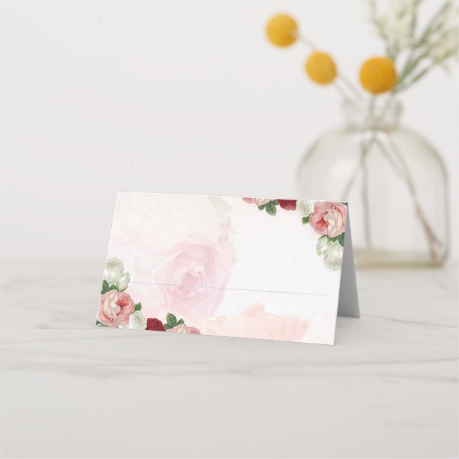 Rosas tarjetas de presentación personalizadas Boda (Anverso)