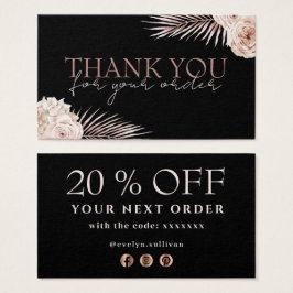 Rosas tropicales gracias tarjeta de descuento