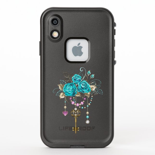 Rosas turquesas con llaves (Reverso)