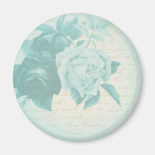 Rosas vintage florales elegante femenino imán