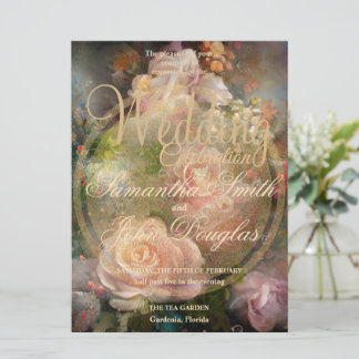 Rosas Vintage Rosados Pintados Al Estilo Oro Antig