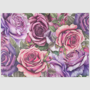 Rosas violeta rosado de Lavender Papel de tono de 
