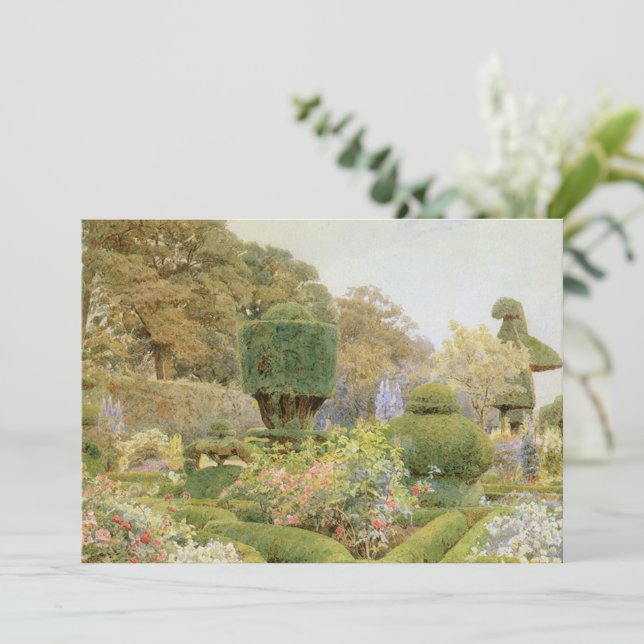 Rosas y adeptos de Elgood, el Viejo Jardín Inglés (Anverso de pie)