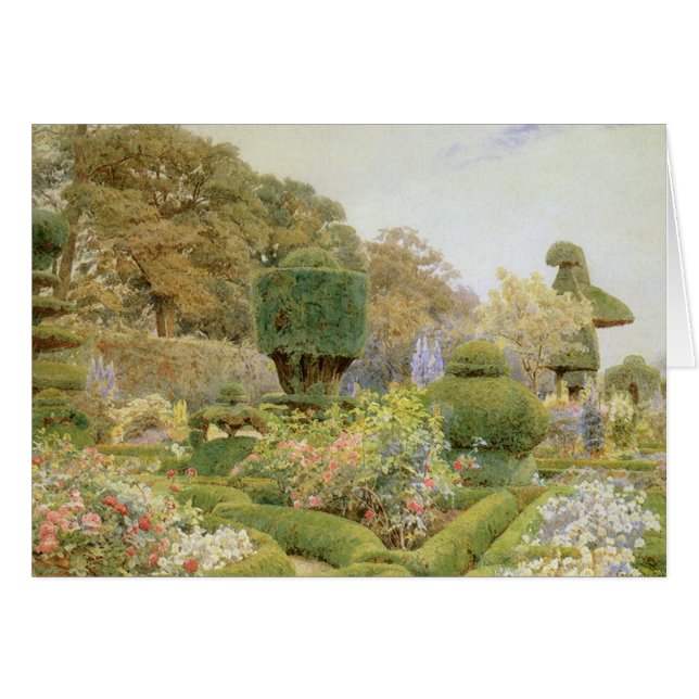 Rosas y adeptos de Elgood, el Viejo Jardín Inglés (Anverso (Horizontal))