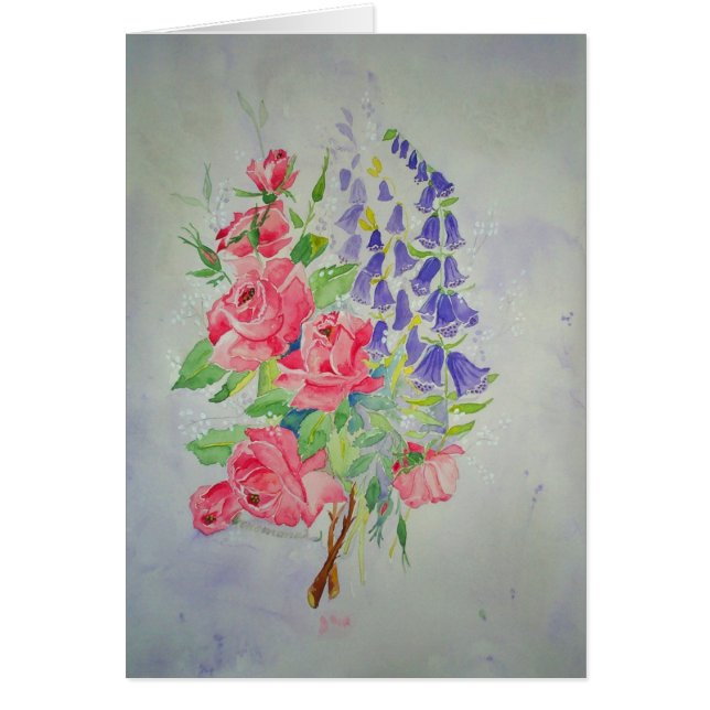 Rosas y digital de la tarjeta (Frente)