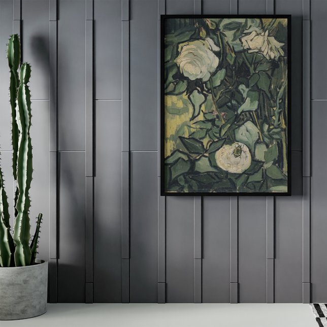 Rosas y escarabajo de Vincent van Gogh, arte vinta (Subido por el creador)