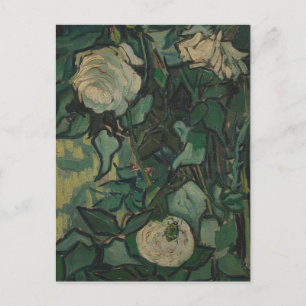 Rosas y Escarabajo por Vincent Van Gogh Tarjeta Po