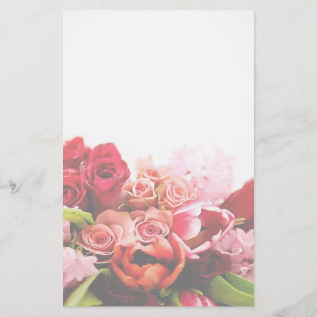 Rosas y flores - Papelería (Anverso)