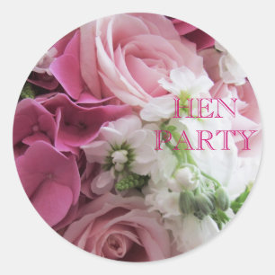 Rosas y Pegatinas de Hydrangeas Hen Fiesta Do