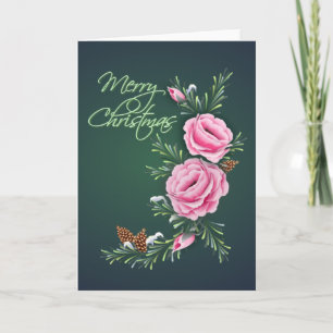 ROSAS y PINO ROSADOS de NAVIDAD de SHARON SHARPE