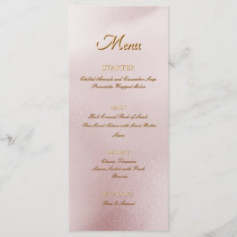 Rose Alcohol Ink Elegant Flat Menu