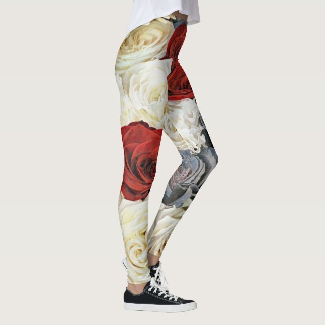 Rose Bouquet Art Leggings (Derecha)