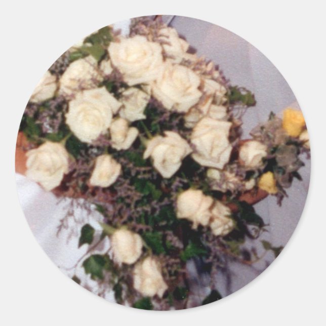 Rose Bouquet Sello para sobres Pegatina (Anverso)