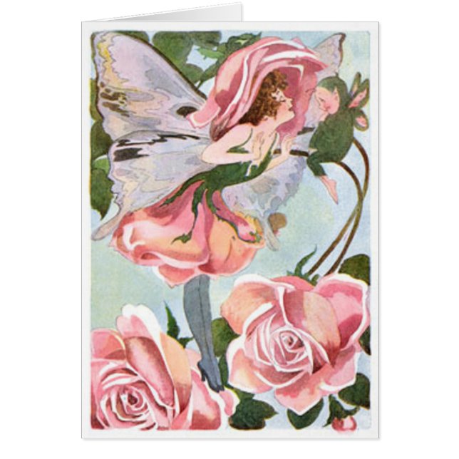 Rose Flower Fairy - Card (Frente)