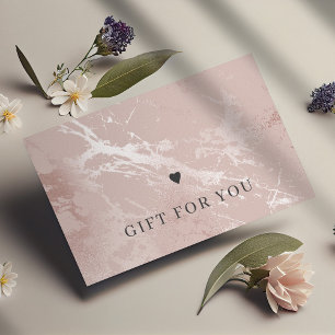 Rose gold blush pink elegant gift certificate
