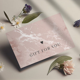 Rose gold blush pink elegant gift certificate