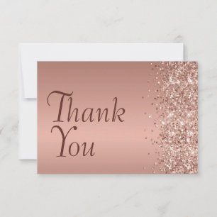 Rose Gold Brillante Agradecimiento Bat Mitzvah Gra