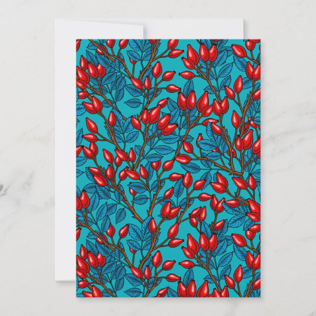 Rose hips, red and blue (Anverso)