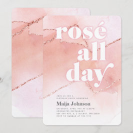 Rosé Invitación de cumpleaños número 21