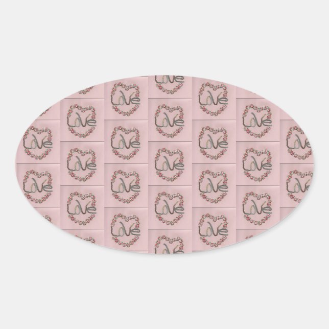 Rosebud Love Pegatina (Anverso)