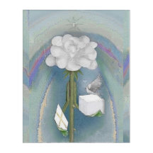 Rosegifts Dove arte de pared acrílico Rosa