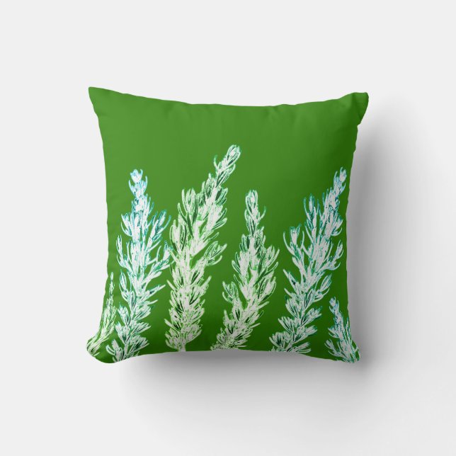 Rosemary Herb deja sucursal Cojín decorativo Cushi (Anverso)