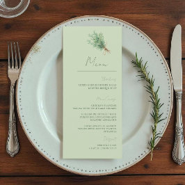 Rosemary Sage Green Rustic Menu