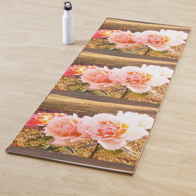 ROSES DE COLOR ROSA SHERPA YOGA MAT (In situ)