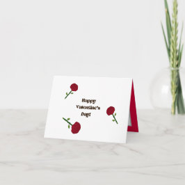 Roses rojas pequeñas, tarjeta de felicitación pleg