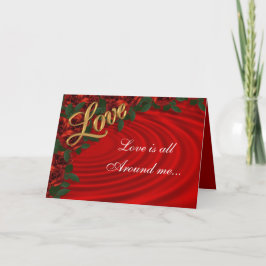 Roses rojos Amor tarjeta de San Valentín o invitac