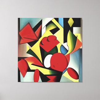 Roses Rojos En Un Resumen De Arte Geométrico De La