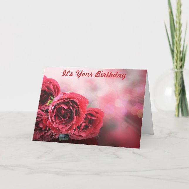 ROSES ROJOS ES TU TARJETA DE CUMPLEAÑOS (Anverso)