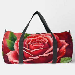 Roses rojos grande bolsa de Duffel